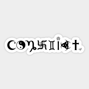 COEXIST = CONFLICT Sticker